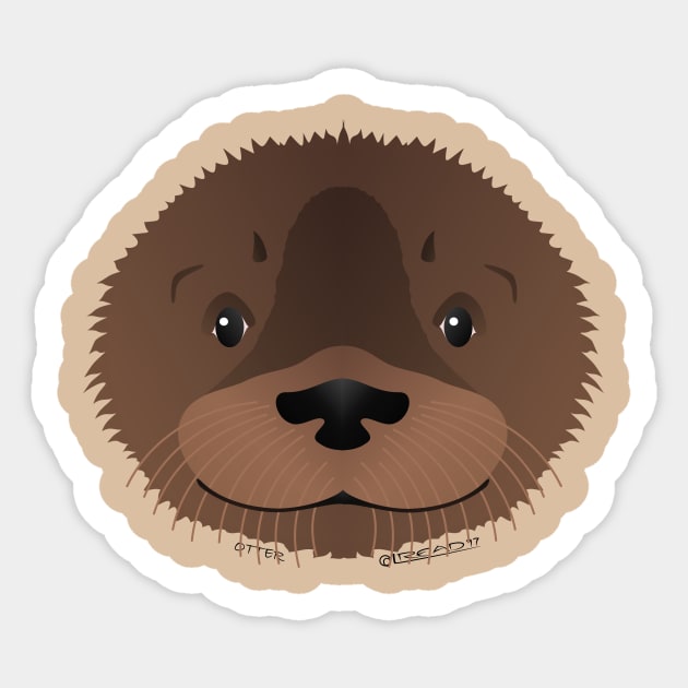 Baby Otter Face Sticker by FunkilyMade